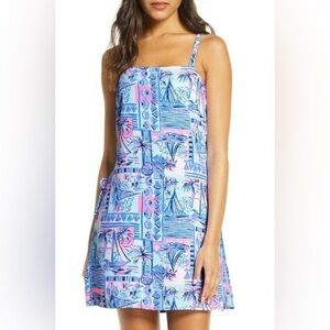 Lilly Pulitzer Sahar Romper Dress in Blue Yeah Bouey